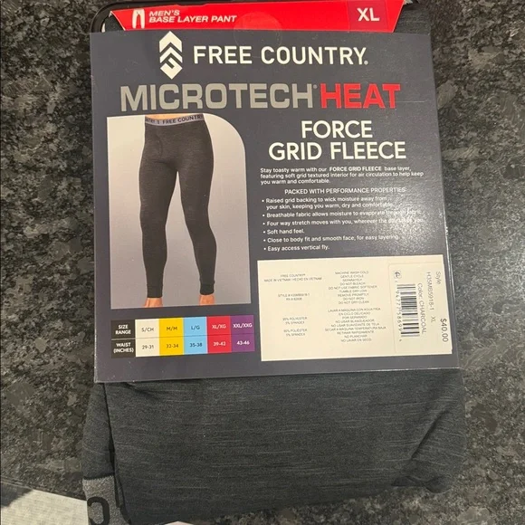 Free Country Microtech Heat Force Grid Fleece Pants - Black - Picture 2 of 3